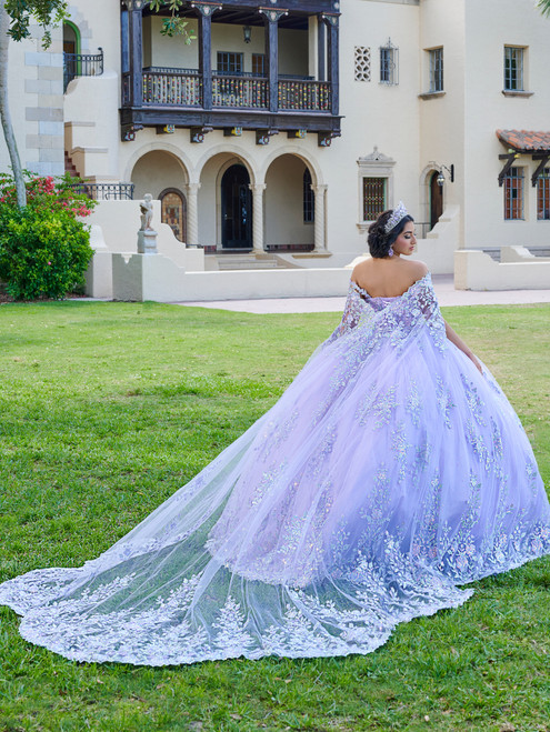 Quinceanera 26074 Lace Tulle Spaghetti Strap Sleeve Gown