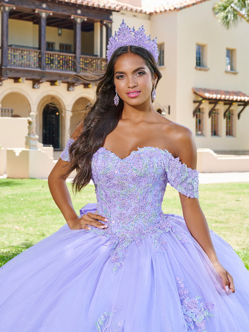 Quinceanera 26078 Lace Tulle Off Shoulder Sleeve Ball Gown