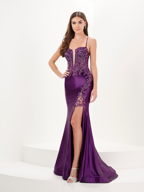 Tiffany Designs 16086 Spandex Jersey Sleeveless Long Dress