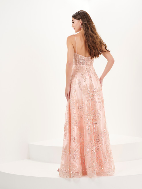 Tiffany Designs 16093 Embellished Garden Tulle Long Dress