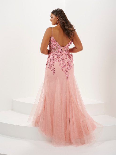Tiffany Love 16133 3D Floral Applique Sleeveless Long Dress