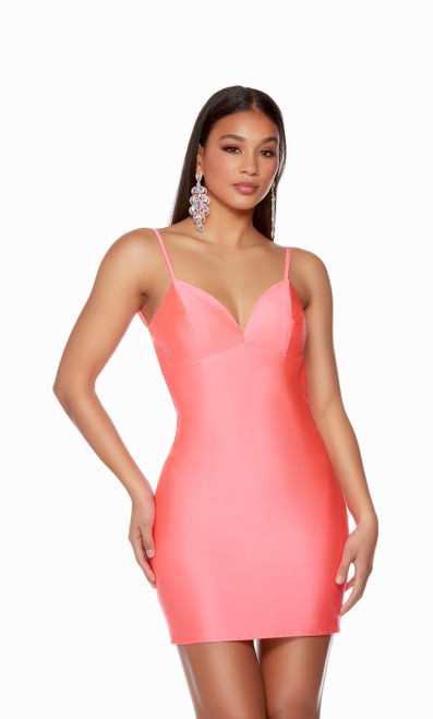 Alyce Paris 4695 Power Jersey Sweetheart Neck Short Dress