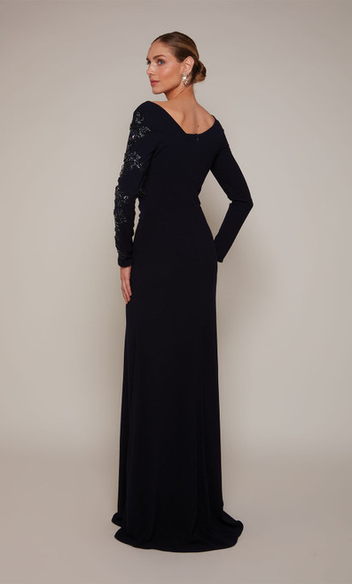 Alyce Paris 27675 Embellished Georgette V-neck Long Dress