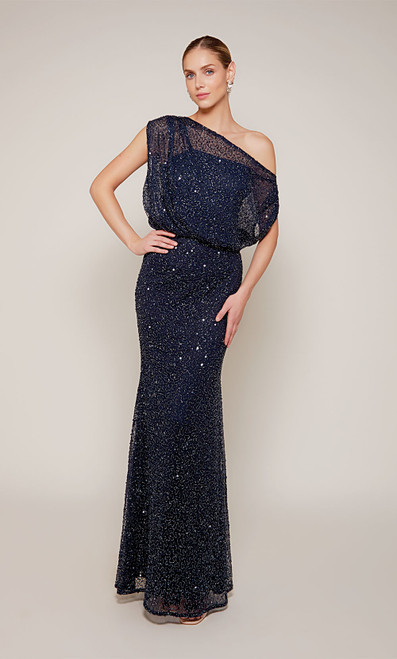 Alyce Paris 27676 Hand Beaded One Shoulder Straight Dress