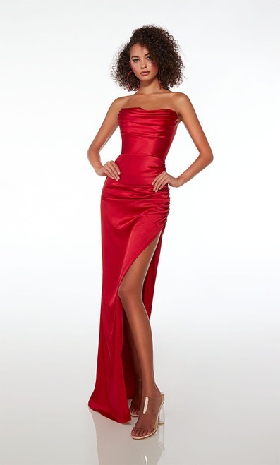 Alyce Paris 61492 Satin Strapless Straight Sexy Prom Dress