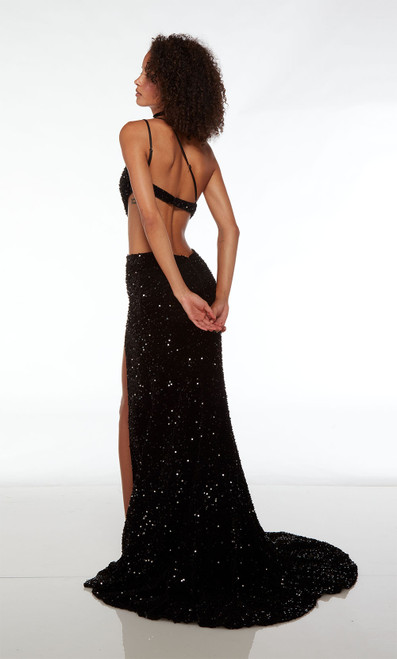 Alyce Paris 61707 Plush Sequins One Shoulder Formal Dress