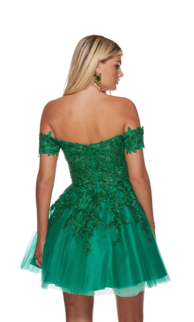 Alyce Paris 3146 Tulle Off The Shoulder A-line Short Dress