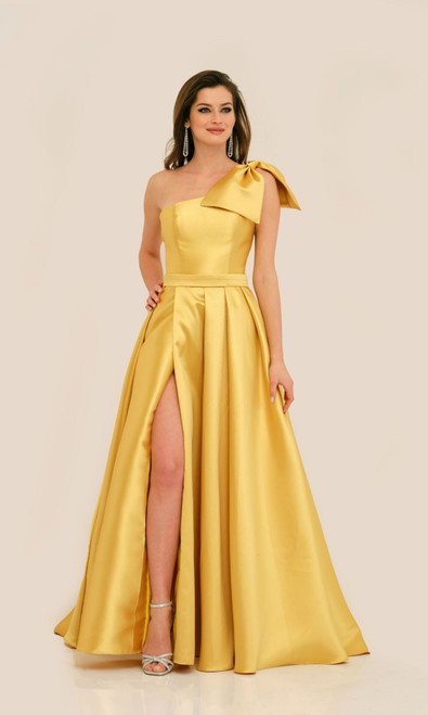 Dave & Johnny 11337 One Shoulder Sleeveless Long Ball Gown