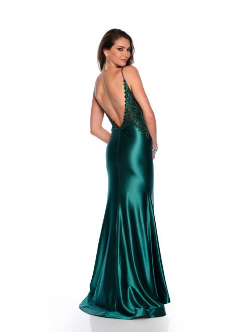 Dave & Johnny 11561 V-neck Sleeveless Fitted Long Dress