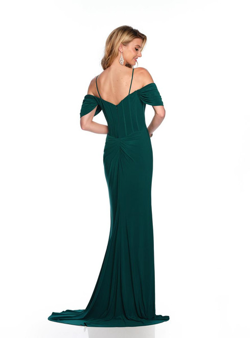 Dave & Johnny 11624 Off Shoulder Scoop Neck Fitted Dress