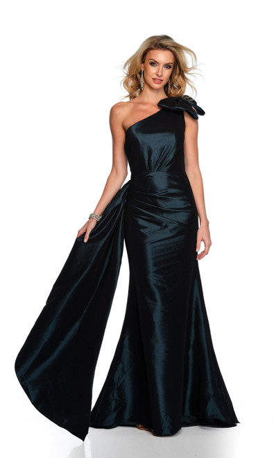 Dave & Johnny 11598 One Shoulder Sleeveless Fitted Dress