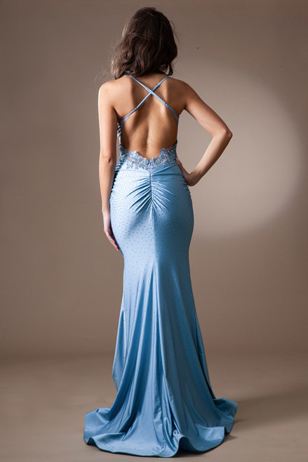 Amelia Couture TM1018 Sleeveless Scoop Neckline Long Dress