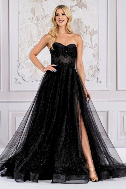 Amelia Couture 7042 Strapless Sweetheart Neckline Long Dress