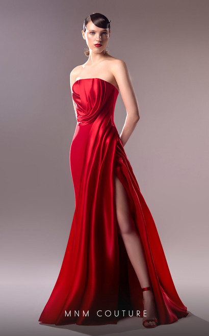 MNM Couture G1610 Strapless Straight Neckline Dress