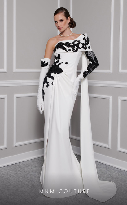 MNM Couture F02803 Ayesmatrick Neck Long Sleeve Dress
