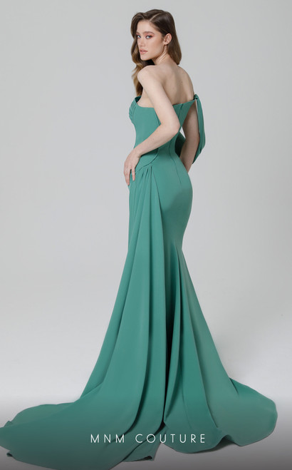 MNM Couture N0473 Ayesmatrick Neck Fitted Long Dress