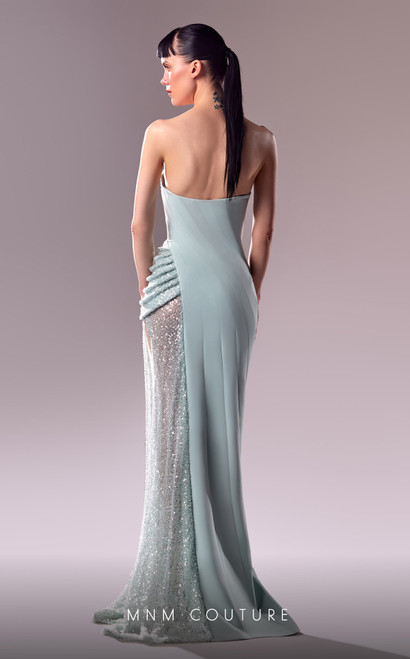 MNM Couture G1613 Strapless Straight Neck Fitted Dress