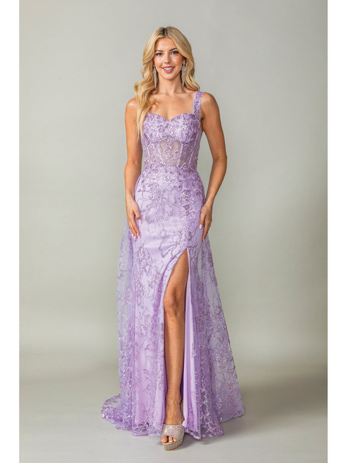 Dancing Queen 4379 Lace Embroidered Sleeveless Long Gown