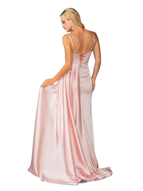 Dancing Queen 4412 Satin Sweetheart Neckline A-Line Gown