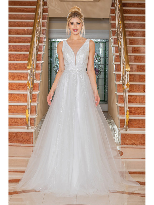 Dancing Queen 0245 Glitter Bodice Dreamy Tulle Wedding Gown