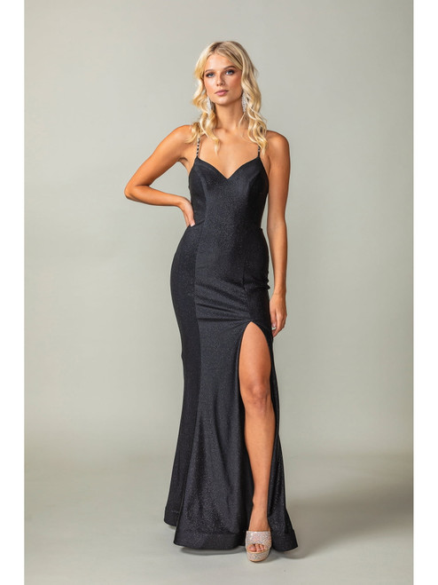 Dancing Queen 4409 V-neck Sleeveless Fit-and-Flare Long Gown