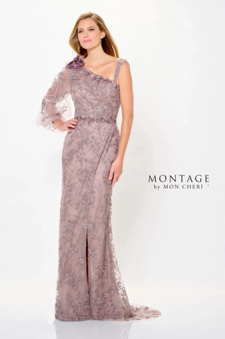 Montage by Mon Cheri M913 Embroidered Tulle Beaded Dress