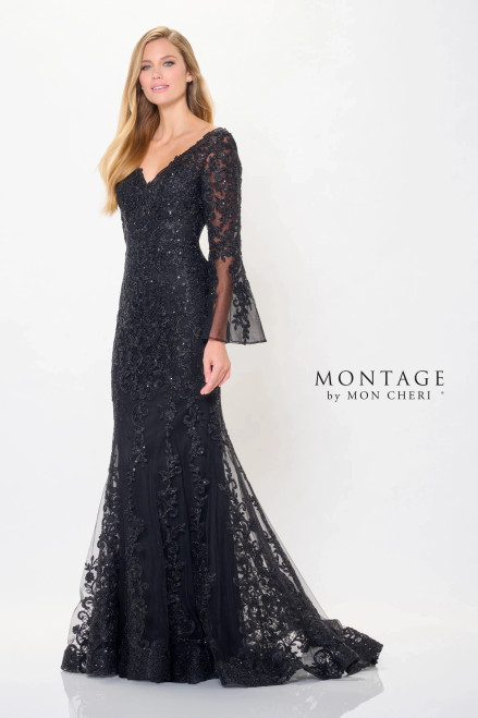 Montage by Mon Cheri M906 Sequin V-Neck Sleeveless Dress