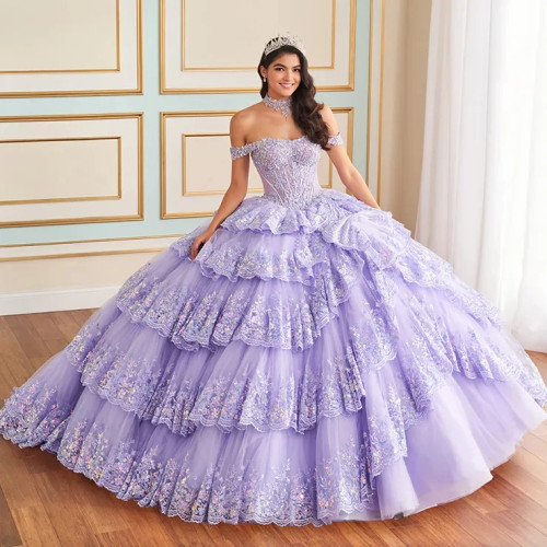Princesa by Ariana Vara PR30181 Tulle Off-Shoulder Ball Gown