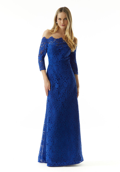 Morilee MGNY 73015 Crystal Beaded Three-Quarter Sleeves Gown