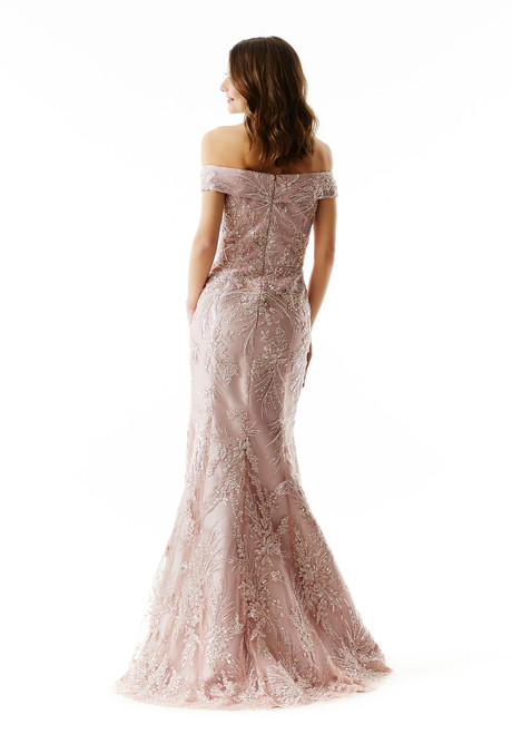 Morilee MGNY 73031 Net Beaded Embroidered Off Shoulder Gown