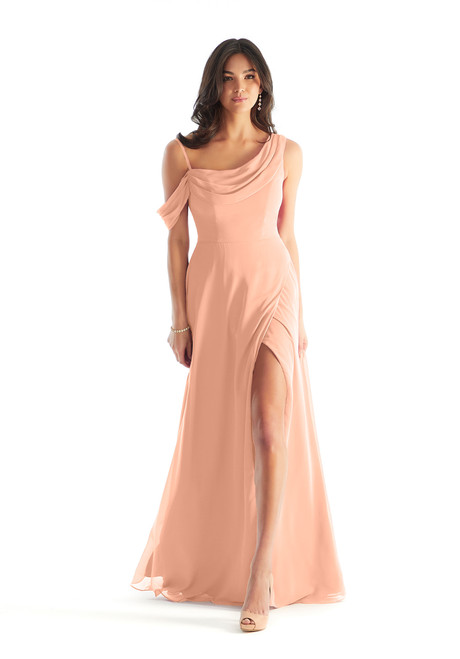 Morilee Bridesmaid 31222 Chiffon Asymmetric Neck Long Dress