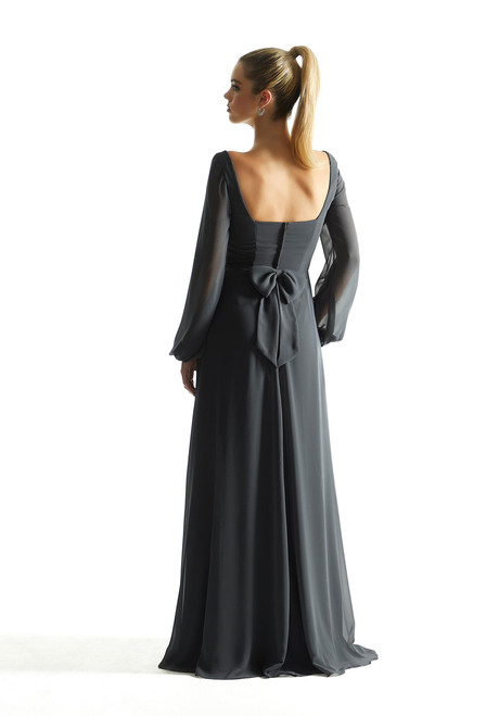 Morilee Bridesmaid 21845 Chiffon Bishop Sleeves A-Line Dress