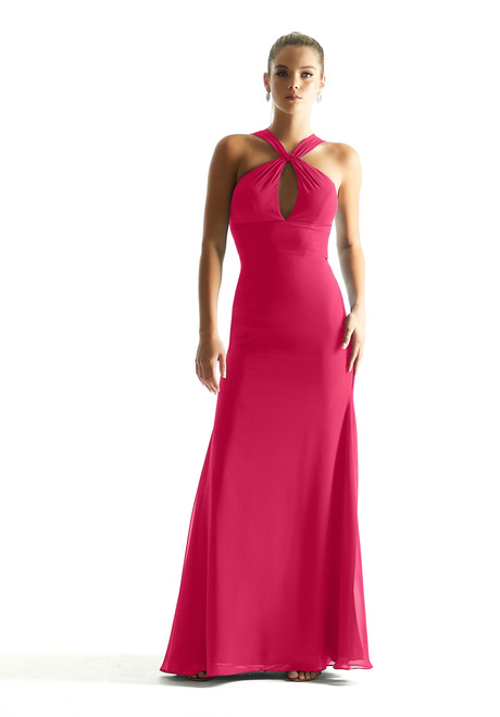 Morilee Bridesmaid 21848 Chiffon Keyhole Bodice Long Dress