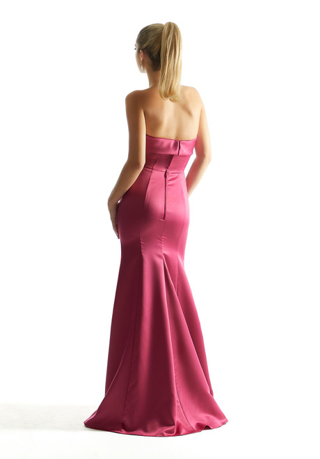 Morilee Bridesmaid 21849 Satin Cuffed Neck Strapless Dress