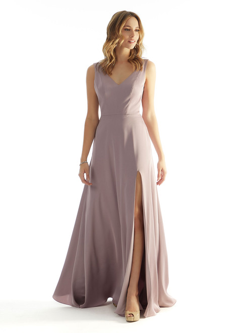 Morilee Bridesmaid 31225 Luxe Satin V-neck Sleeveless Dress