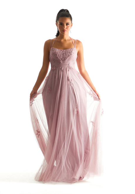Morilee Bridesmaid 21843 Net Scoop Neck Sleeveless Dress