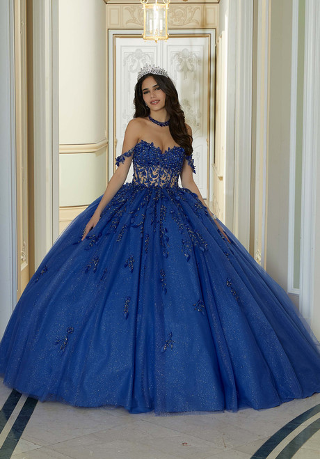 Morilee 60181 Tulle Off The Shoulder Quinceanera Ball Gown