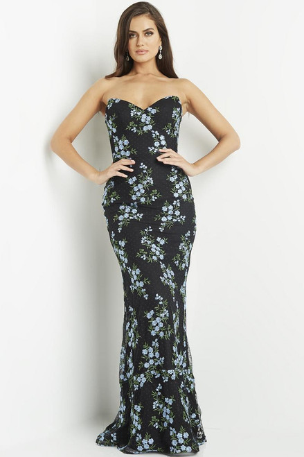 Jovani 22335 Embroidery Sweetheart Neckline Sleeveless Dress