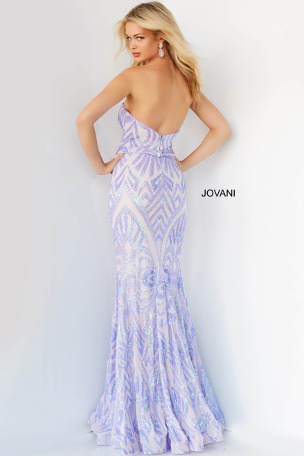 Jovani 03445 Sequin Beaded Sweetheart Neck Sleeveless Dress