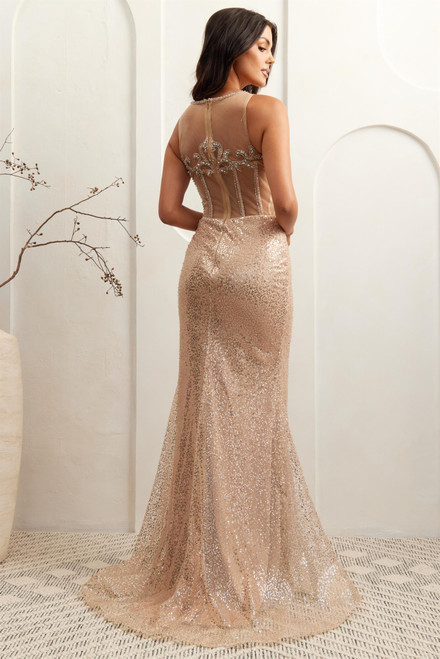 Amelia Couture AG0111 Sequin Embroidery Sleeveless Dress