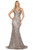 Dancing Queen 2921 Sleeveless Printed Deep V-neck Dress