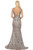 Dancing Queen 2921 Sleeveless Printed Deep V-neck Dress