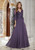 Morilee MGNY 72629 V-neck Beaded Metallic Lace Evening Dress