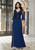 Morilee MGNY 72629 V-neck Beaded Metallic Lace Evening Dress
