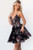 Jovani JVN23352 Floral Sequin V-Neck Homecoming Dress