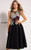 Jovani 23695 Illusion Neck Floral Appliques Sleeveless Dress