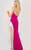 Jovani 09462 Sleeveless V-neck Fringe High Slit Prom Dress