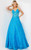 Jovani 09016 Sleeveless V-neck Embellished A-line Prom Gown