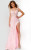 Jovani JVN22343 Embroidered Sleeveless High Slit Prom Dress