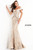 Jovani 02762 Embellished Off Shoulder Mother of Bride Dress